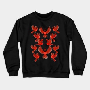 Red Cardinals cute birds Crewneck Sweatshirt